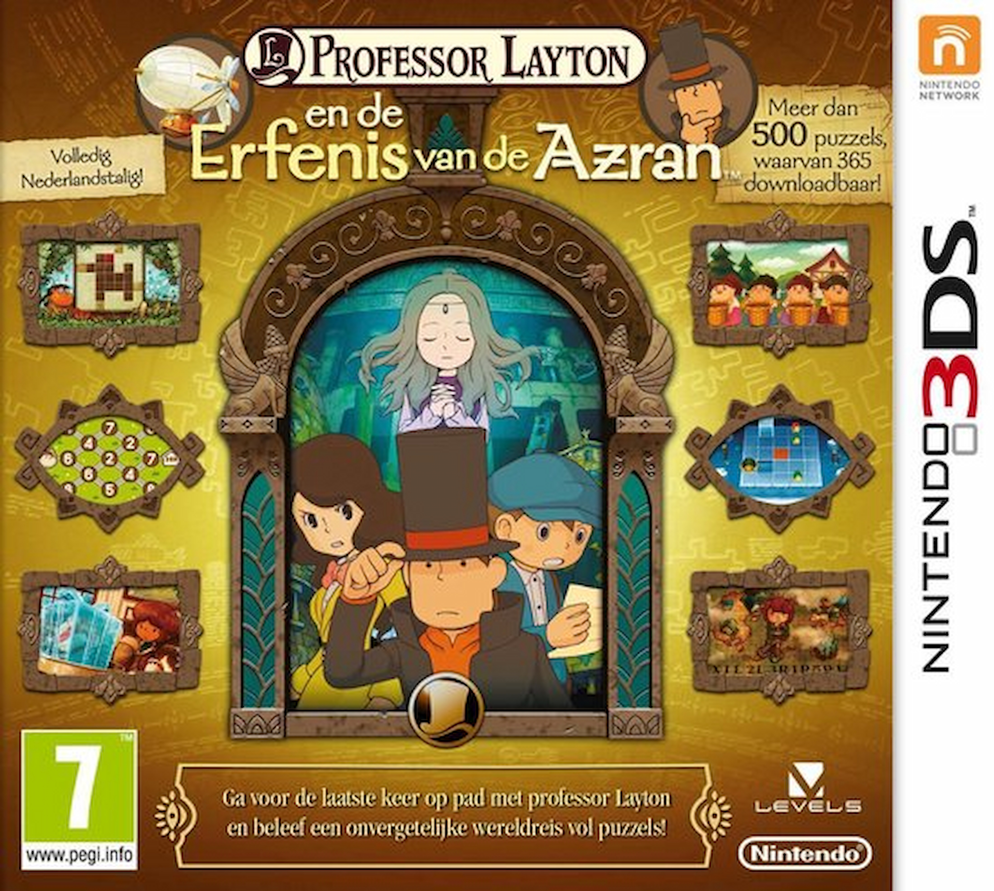 Professor Layton and the Azran Legacy box art in Dutch
